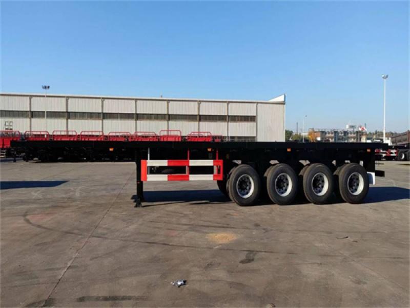 4 axles faltbed semi trailer 70-80ton 