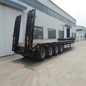 4 axles low bed semi trailer 