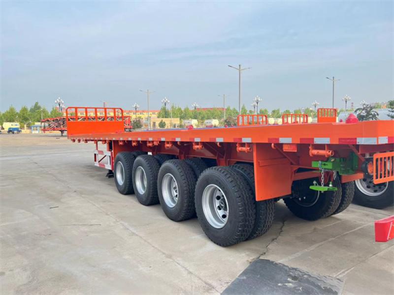 4 axles faltbed semi trailer 70-80ton 